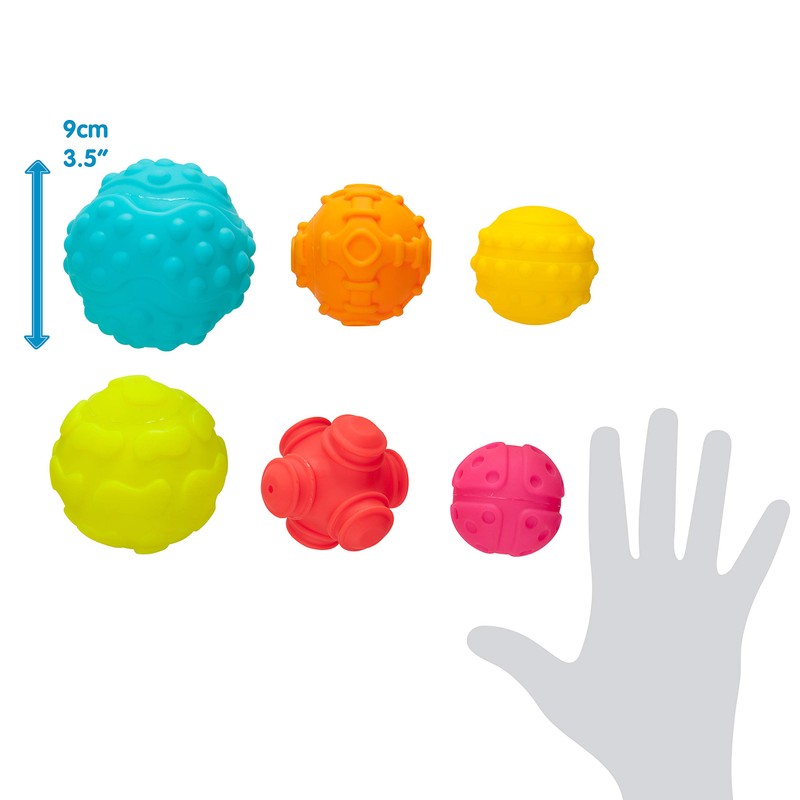 Playgro Sensorik-Bälle, Ab 6 Monaten, Mehrfarbig, 40195