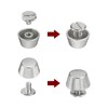 sourcing map 8 Set Rivets Stud Handbag Purse Feet 1/2"