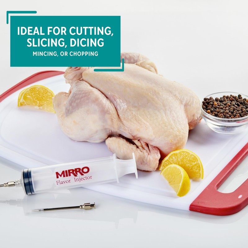 MIRRO 16x10in Plastic Cutting Board, White