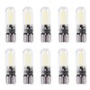10pcs 12V W5W T10 194 Glass COB Filament LED Car
