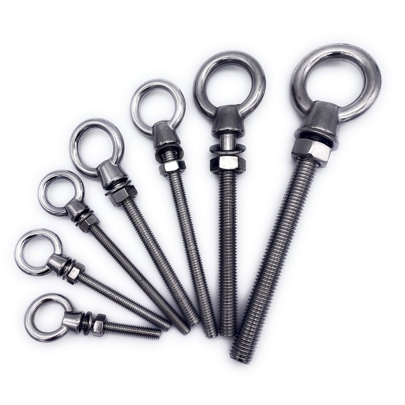 Pack of 2 Eye Bolts M6 x 60 mm Eye