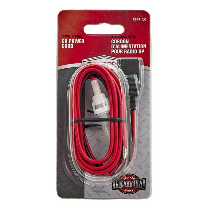 3 Pin 2 Wire CB Radio Fused Power Cable