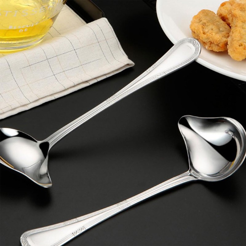 Generic Ladle Spoon, Silver, 1 pc, Stainless Steel, Classic, 7.87