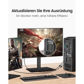 DisplayPort to HDMI Adapter 4K 60Hz, DisplayPort to HDMI Monitor Unidirectional DP Male to HDMI Female Converter with VRR G-Sync FreeSync Compatible for Desktop, Laptop, Graphics Card, HP, Dell