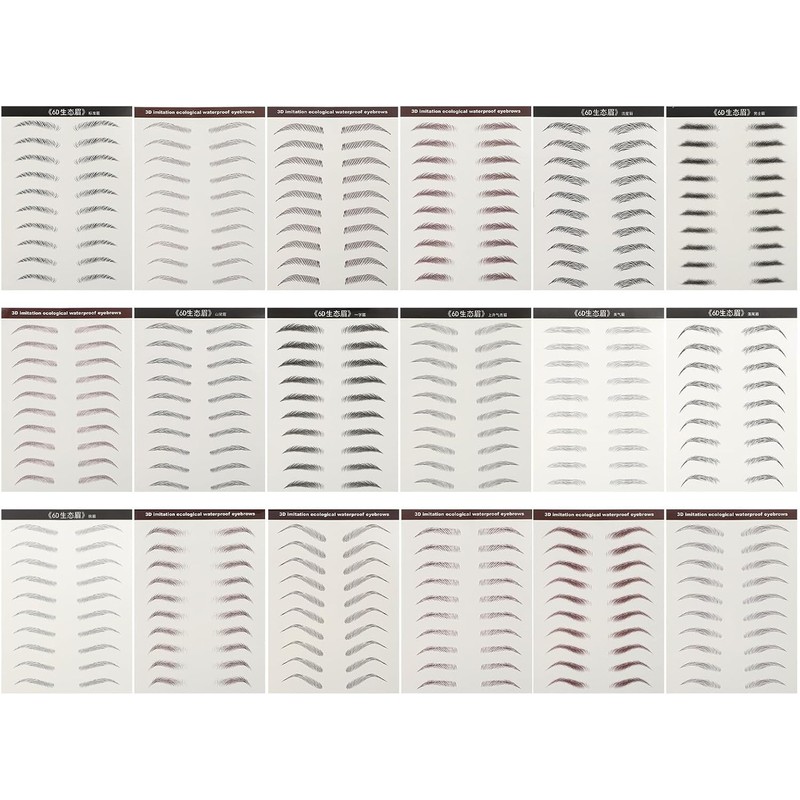 Balacoo 18piezas Pegatinas De Maquillaje Para Cejas Unidades Cómodas y