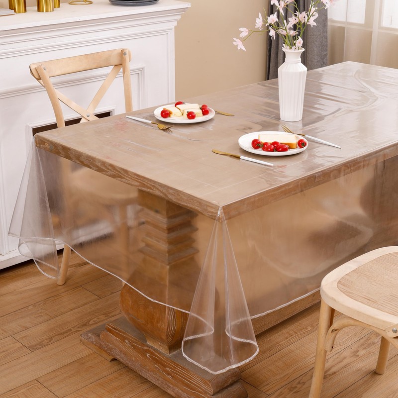 Walrus Walrus Clear Vinyl Tablecloth Protector Waterproof/Oil-Proof Plastic Square Transparent