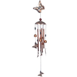 Butterfly Wind Chimes Outdoor, Butterfly Wind Chimes for Outside Large Aluminum Tubes Wind Chimes Outdoor Decorations for Patio, Garden, Porch, Memorial Butterfly Wind Bells Gift