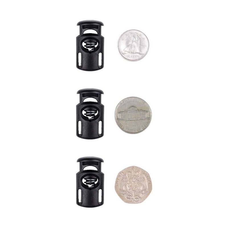 Plastic Cord Locks End Spring Stop Toggle Stoppers Multi-colour (10PCS,