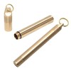 HAMILO Portable Small Toothpick Case Waterproof Brass Travel Toothpick Case