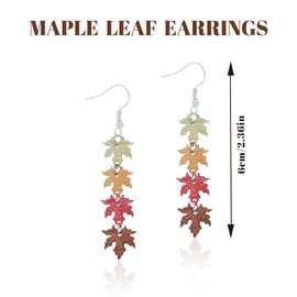 Maple Leaf Autumn Earrings for Women - Dangling Fall Jewelry 2025 - Perfect for Thanksgiving and Holiday Occasions