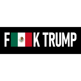 Anti Trump with Mexico Flag Sticker Large 3x9 Anti Trump Mexico Immigrant Tariff