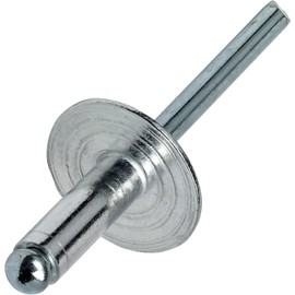 Large Flange Pop Rivets 5/32" x 1/4" Aluminum Body Steel Mandrel (5-4) Pack of 500 Fastener Set LS09666F