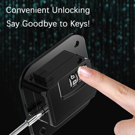 KIZZHISI Refrigerator Lock (2 Pack), Heavy Duty Combination Fridge Lock, for Fridge, Cabinets, Window, Drawers and Child Safety Cabinet Lock, Strong Non-Marking Adhesive No Drilling (White)