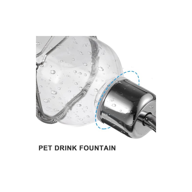 POPETPOP Botella de agua para animales pequeños sin goteo, paquete