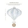 ESQUIMAL Esferas Navideñas de Cristal, 6 Piezas de 10 cm.