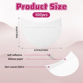 JJUNW Pack of 100 eyeshadow pads, eye shadow shield, eye shadow stencils to prevent eyelash extension, tinting and lip make-up residue