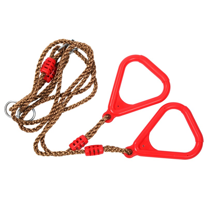 Children Adult Pull up Rings Plastic Trapeze Swing Triangular Gym