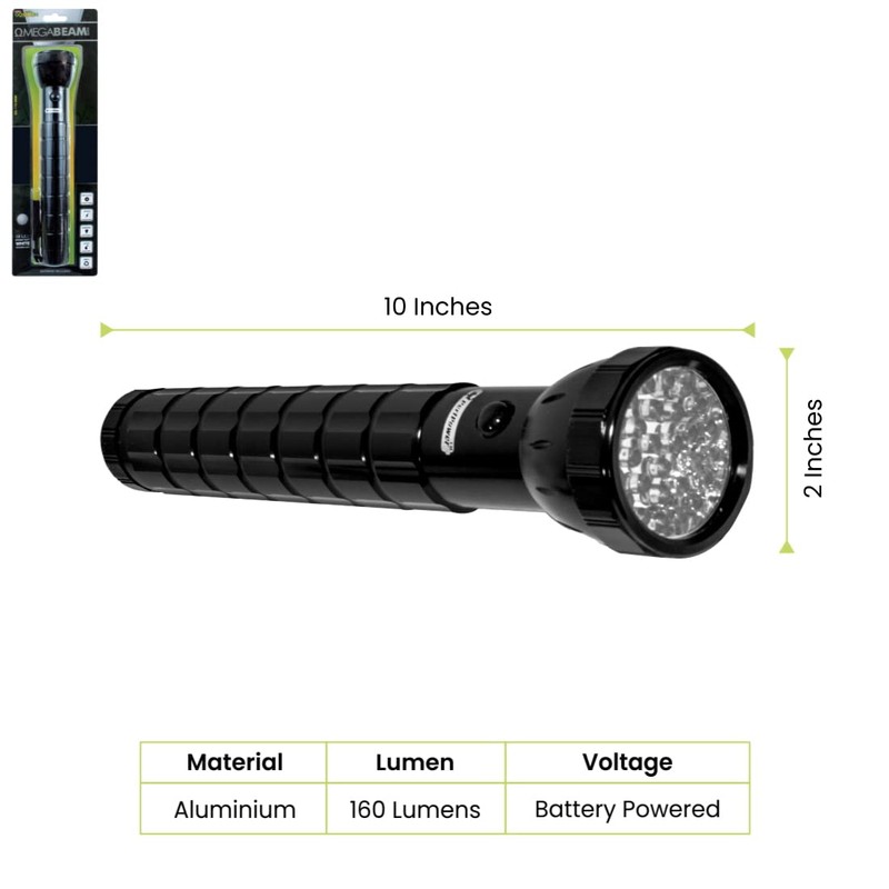 PerfPower Go Green GG-113-28BK LED High Intensity Flashlight, Black