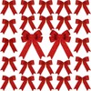 WILLBOND Pack of 24 Christmas Ribbon Bow Sparkle Bow Christmas