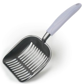 Frxat Metal Cat Litter Scoop - Non Stick Aluminum Alloy Aluminum cat Litter Scooper, Solid and Durable Oversized Metal Litter Scoops, Solid Metal, Fecal screening, Solid Handlel Grey