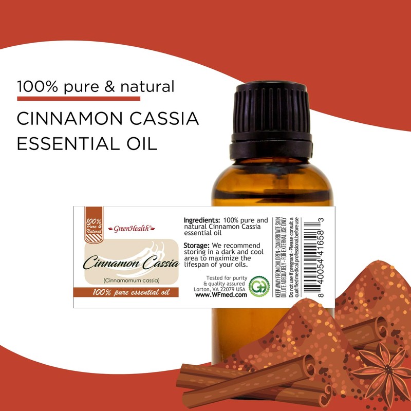 GreenHealth Cinnamon Cassia – 1 fl oz (30 ml) Glass