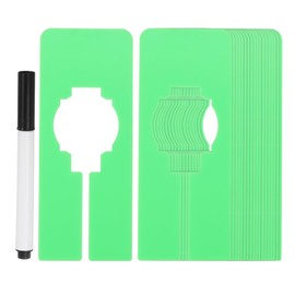 PATIKIL Clothes Dividers for Hanging Clothes, 24 Pack Rectangle Clothing Rack Dividers Blank Labels Sorting Separator with Marker Pen for Closet, Green