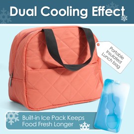 WHALEHOUSE Double-Layers Bento Box for Adults, 45OZ Lunch Box with Reusable Ice Pack, Utensil & Cooler bag, Food Container with Lids for Meal Prep, Microwave/Dishwasher/Freezer Safe, Work, On the Go