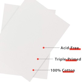 PHOENIX Small Painting Canvas Panels 6x8 Inch, 12 Value Pack - 8 Oz Triple Primed 100% Cotton Acid Free Canvas Boards for Painting, White Blank Flat Canvas Boards for Acrylic, Oil Paints