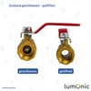 Lumonic Round Ball Valve with Lever Handle I 1/2 Inch