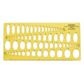Traceease Geometric Drafting Ellipse Template Drawing Stencil, Designing Template Measuring Ruler