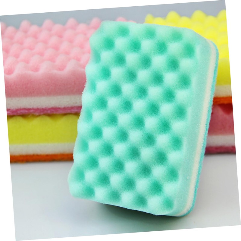 Gatuida 10pcs High Density Wave Cleaning Sponges Non-Scratch Dish Sponges