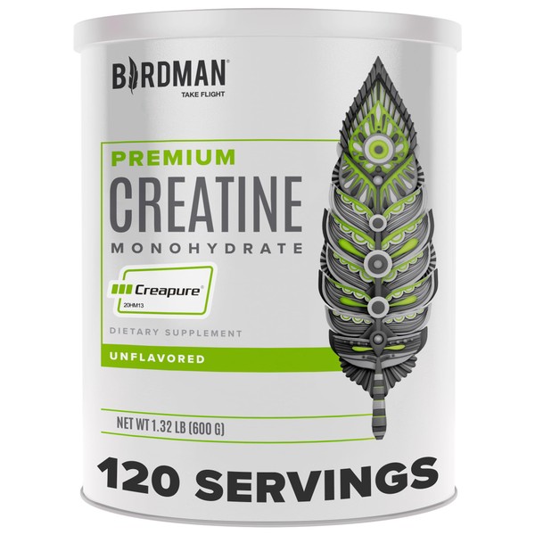 BIRDMAN BIRDMAN High-Purity Creatine Monohydrate Unflavored Powder, Pre-Workout, High Performance