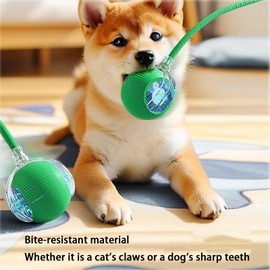 KEFOTA Interactive Cat Ball Toy, Self Rolling Ball Cat Toy, 2025 New Cat Toys for Indoor Cats, Smart 360° Automatic Moving Ball Cat Toy, Electric Cat Toy Ball Rechargeable for Dog/Cat Green