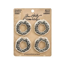 Advantus Idea-Ology Metal Adornments 1.375-inch-Antique Nickel Wreaths, Transparent