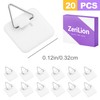 ZeriLion 20 Pack Invisible Adhesive Plate Hangers for Wall -