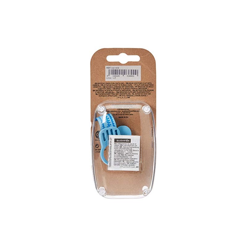 BROCHE SUJETA CHUPON "MEANINGFUL LIFE" AZUL SUAVINEX