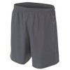 A4 Men's Woven Lightweight 7" Inch Soccer Shorts, Medium, Graphite