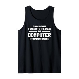 Funny Computer And Tech Gadget, Comically Charming for IT Tank Top