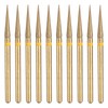 HARFINGTON 10pcs 325-400 Grits Diamond Grinding Bit 2.5mm Tapered Head