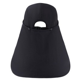 BASSDASH UPF 50+ Foldable Fishing Hat Baseball Cap with Removable Neck Flap Portable for Men Women Golf Hiking