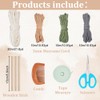 PLIGREAT 3 Sets DIY Macrame Leaves Wall Hanging Kit Macrame