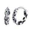 Yumilok Fashion Stainless Steel Chain Earrings Hoops for Men Creative