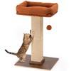 FUKUMARU Cat Scratching Post, Retro-Style Tall Scratch Posts with Perch