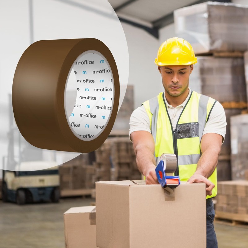 m-office Tape Brown Tape Tape Roll for Cardboard Packaging Shipping