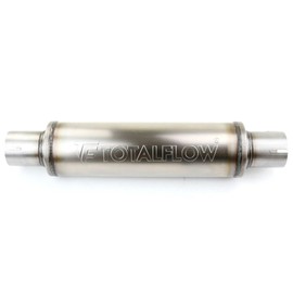 TOTALFLOW 20119S Slotted Ends Straight Through Universal Exhaust Muffler | 409 Stainless Steel | 3 Inch Inner Diameter Inlet/Outlet