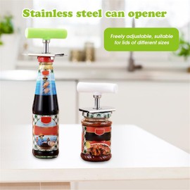Effortless Arthritis Glass Burner Can Opener Manual Screw Lid Opener Can Opener for Family, Picnic, Business