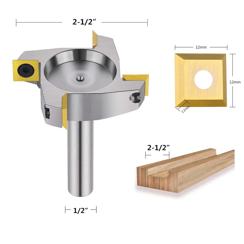 SpeTool Nickel Plating CNC Spoilboard Surfacing Router Bit 1/2" Shank