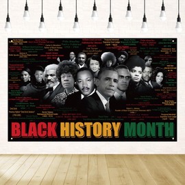 Black History Month Decorations Juneteenth Banner Pan African American Black History Month Decorations for Home Party