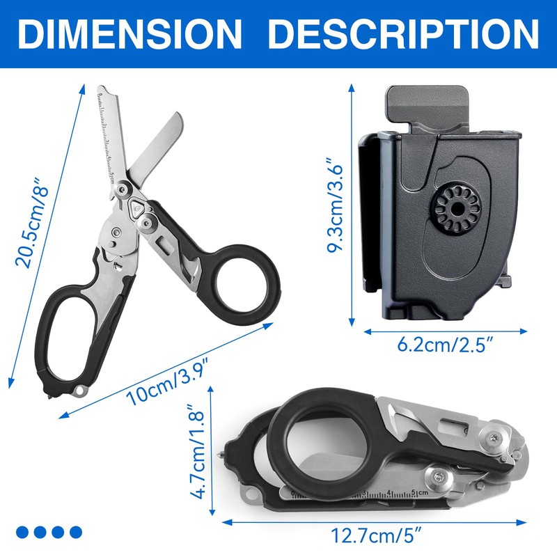 Heavy Duty 6 in 1 Multifunctional Trauma Shears Foldable |