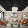 STICKGOO Black Drop Ceiling Tile 2ft x 2ft, Ceiling Panel